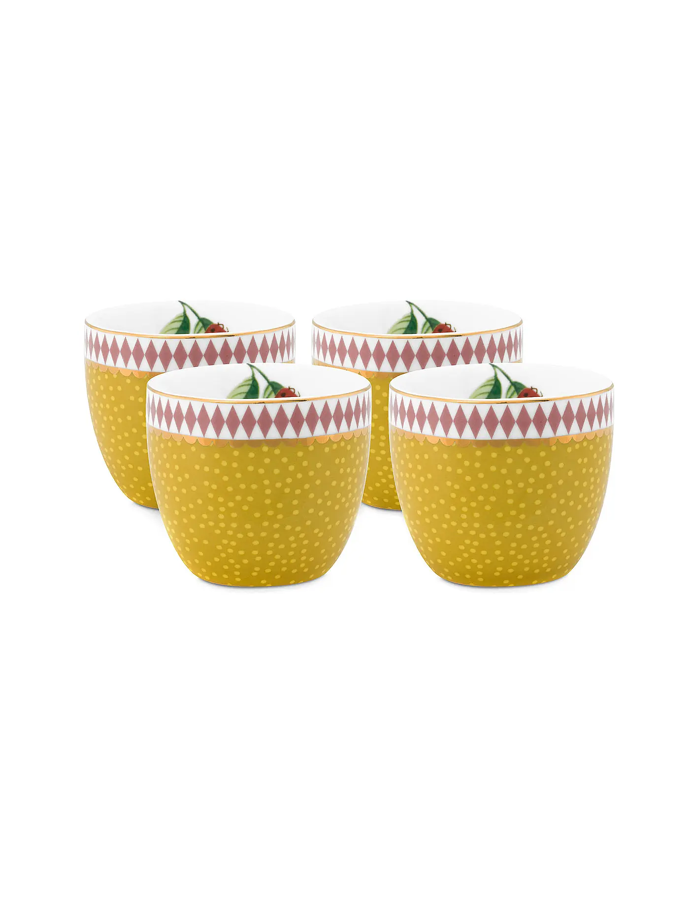 PIP STUDIO | Eierbecher Set 4er LA MAJORELLE 5cm Gelb | 